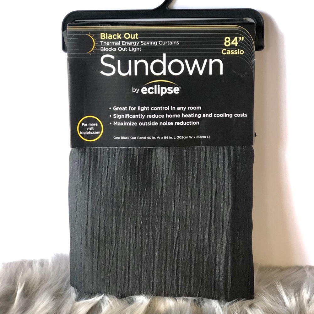 Thermal Energy Saving Black Out 1 Panel Curtains